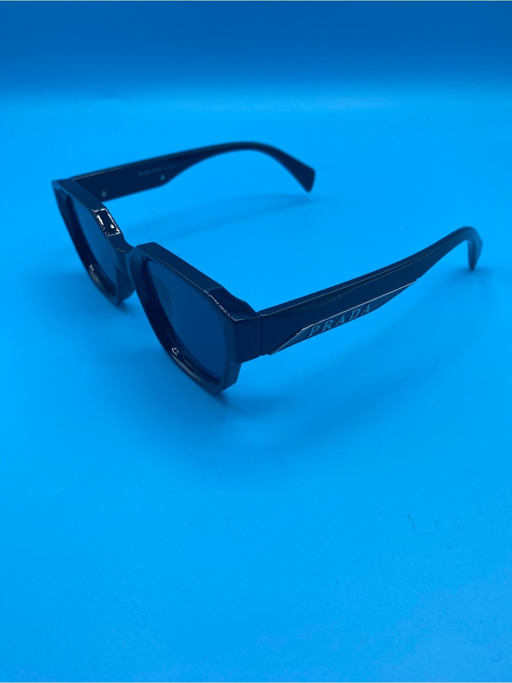 Prada Black Rectangular Sunglasses